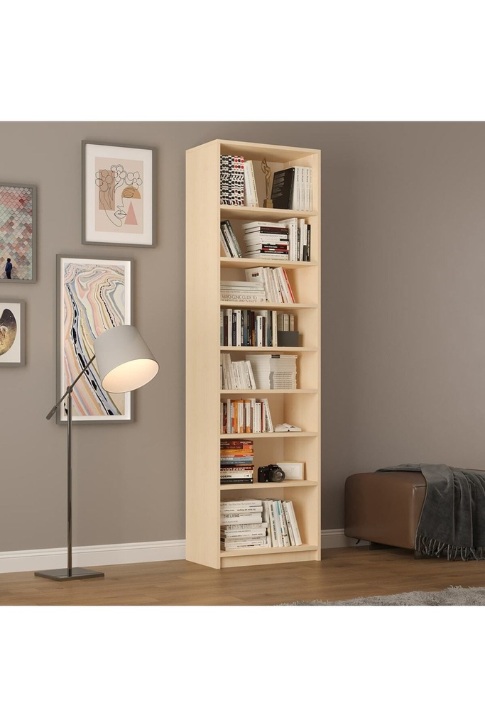 Akça Ağaç Kitaplık %100 MDFLAM K-04