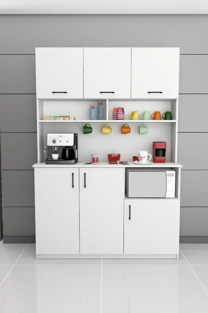 %100 MDFLAM Kahve Köşesi Çok Amaçlı Mutfak Dolabı KAHVE03