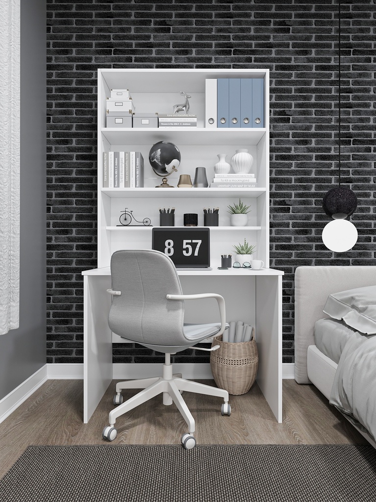 Asra Trend %100 MDFLAM Raflı Çalışma Masası Bilgisayar Ofis Ders Masası ÇM-03