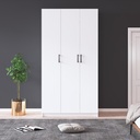 3 Kapaklı Gardrop 90cm %100 MDFLAM G-07