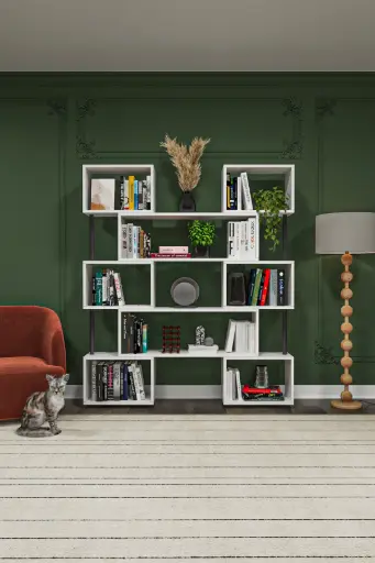 [DK02] Asra Trend Duvar/Köşe Modüler Kitaplık DK-02 