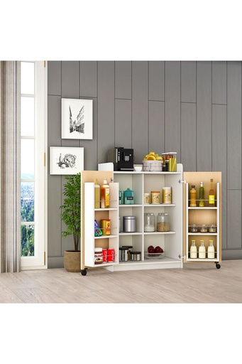 [MK16] Akça Ağaç Mutfak Kiler Dolabı Mk-16 %100 MDFLAM