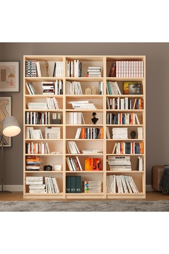 [K23] Akça Ağaç Kitaplık K-23 %100 MDFLAM