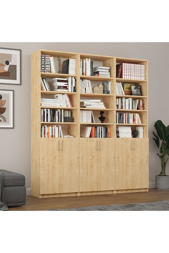 [K51] Safir Meşe Kapaklı Kitaplık K-51