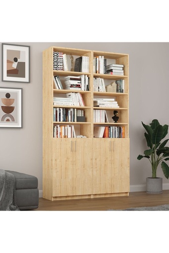 [K40] Safir Meşe Kapaklı Kitaplık K-40