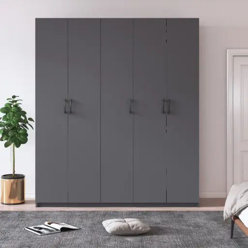 [G09] 5 Kapaklı 150cm Gardrop %100 MDFLAM G-09